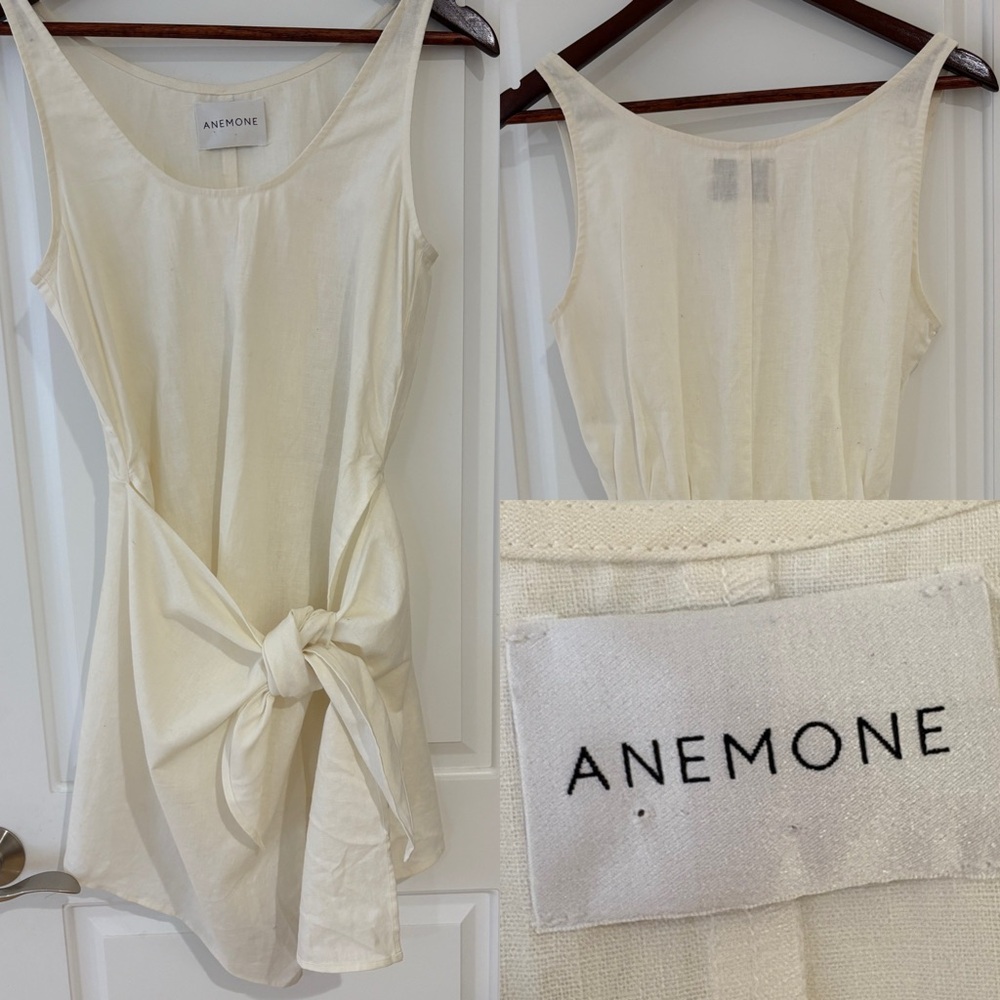 Anemone Linen Side Tie Dress